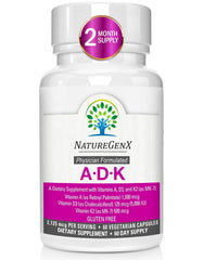 NatureGenX ADK Vitamin Supplement bottle with 60 capsules