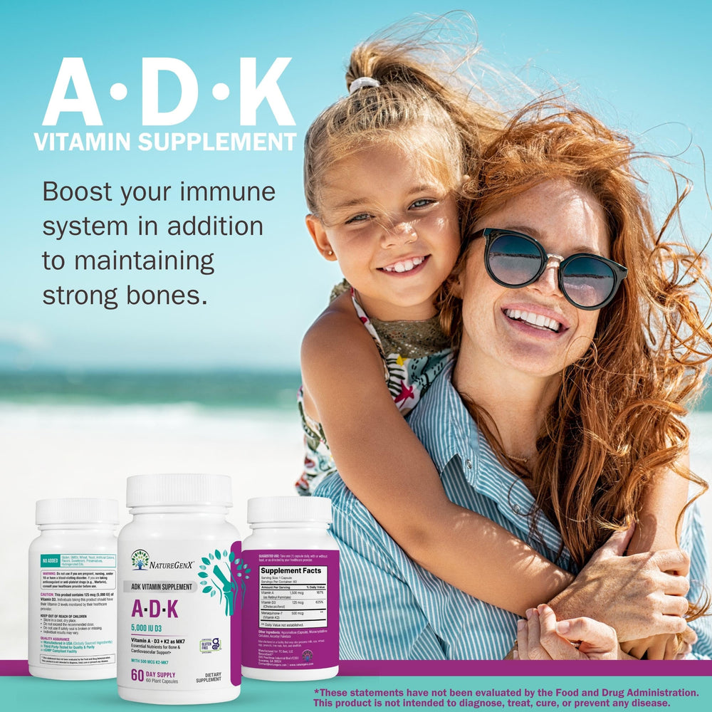Capsules close-up of NatureGenX ADK Vitamin Supplement