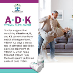 NatureGenX ADK Vitamin Supplement label close-up
