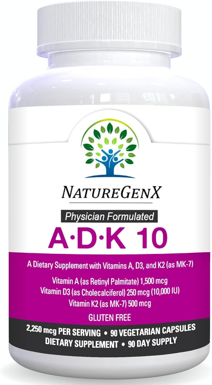 Side view of NatureGenX ADK10 bottle