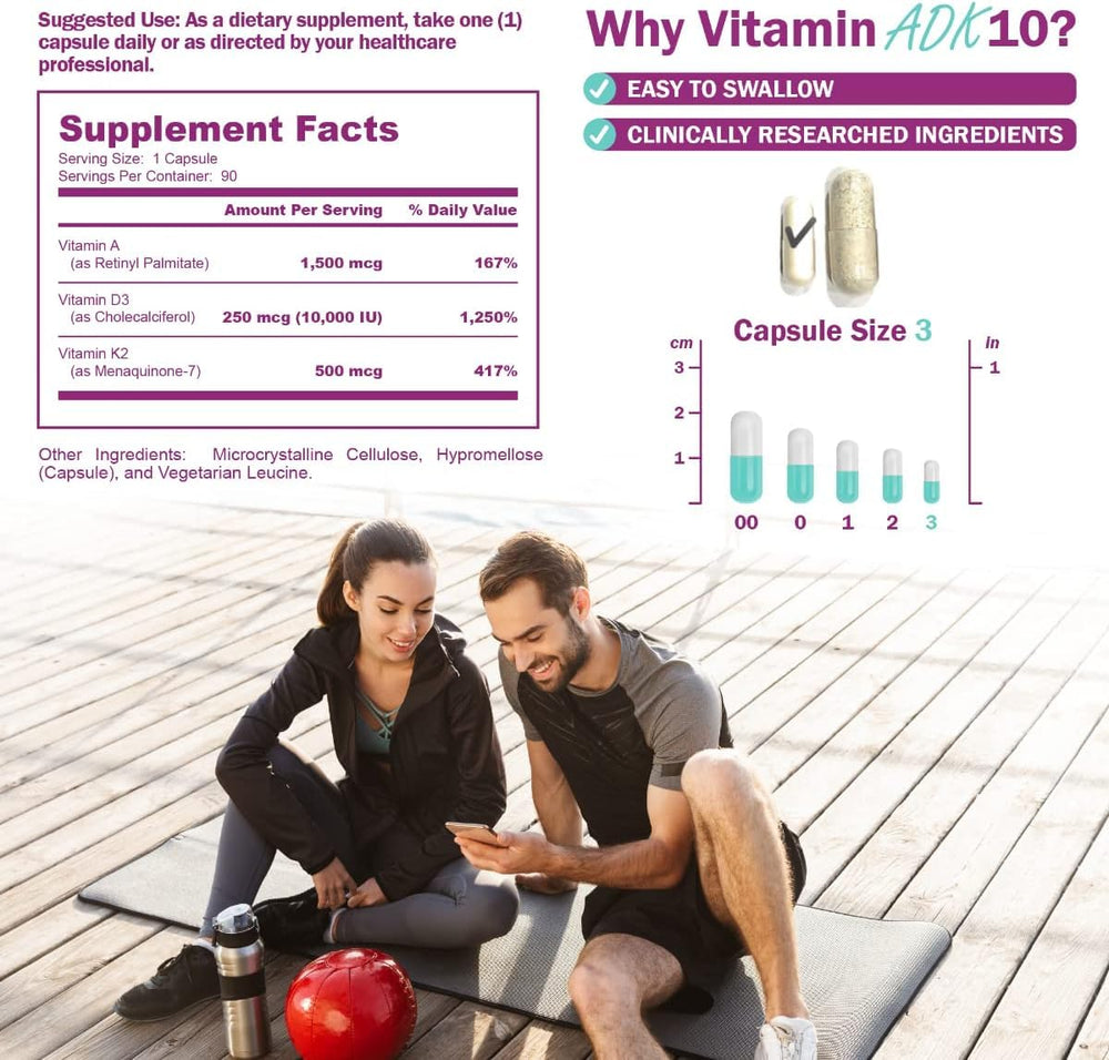 NatureGenX ADK10 label front, clear potency details for bone health.