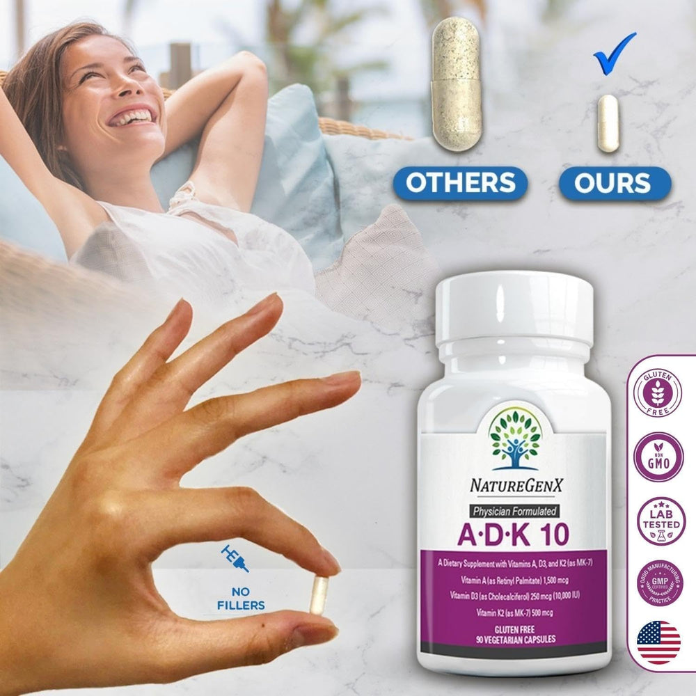NatureGenX ADK10 on shelf, non-GMO and gluten-free option.