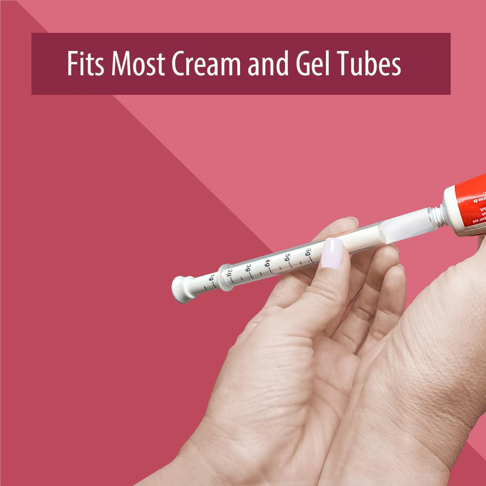 Natureland vaginal applicator features an ergonomic handle for a stable grip.