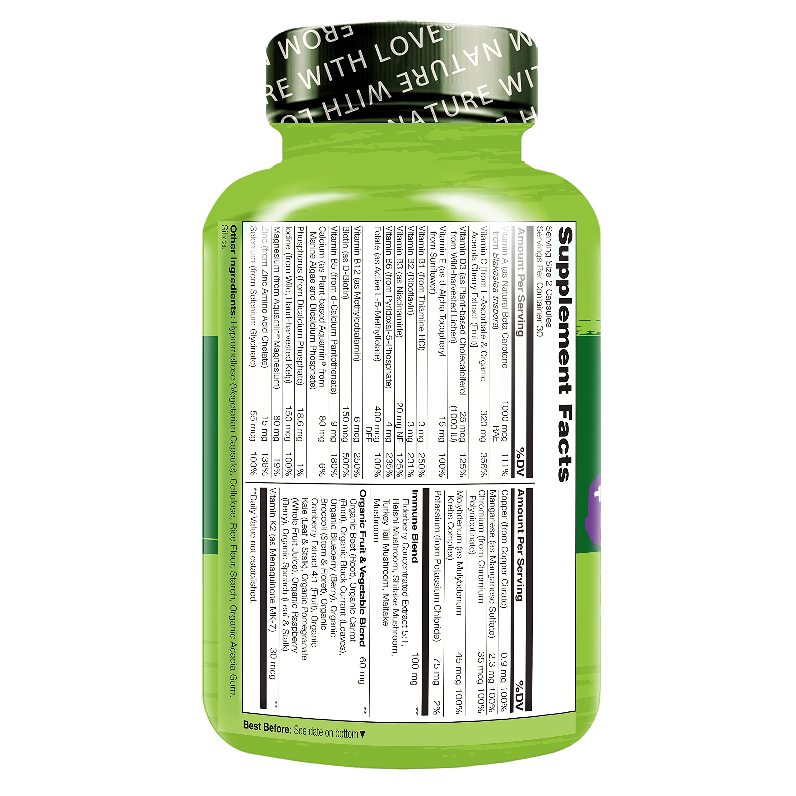 60 vegan capsules per bottle
