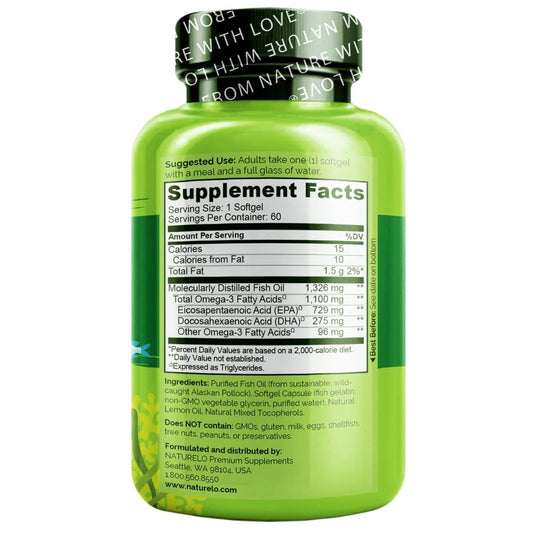Lemon burpless omega-3 flavor illustration