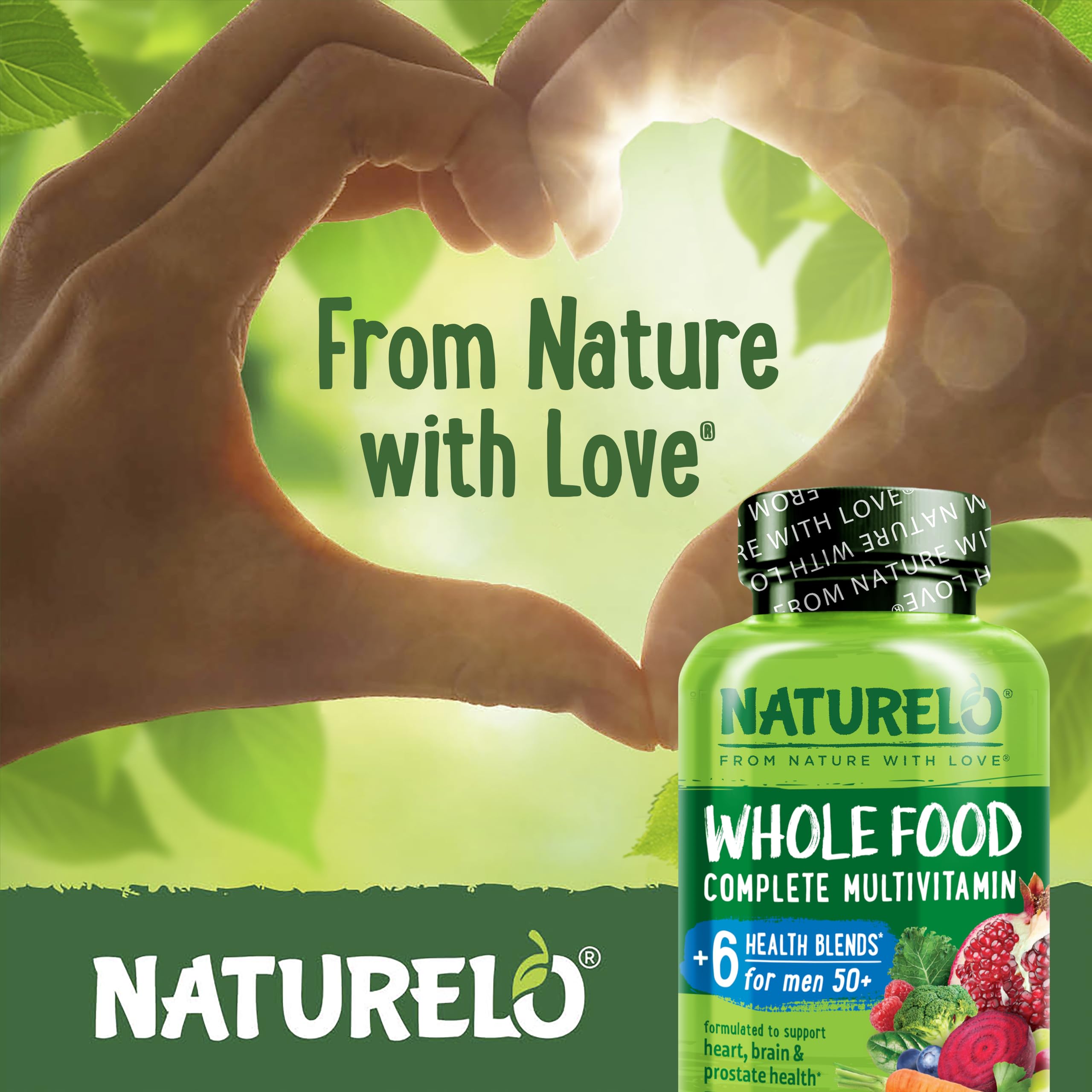 Naturelo bottle emphasizes zinc and selenium minerals for nutrient balance.