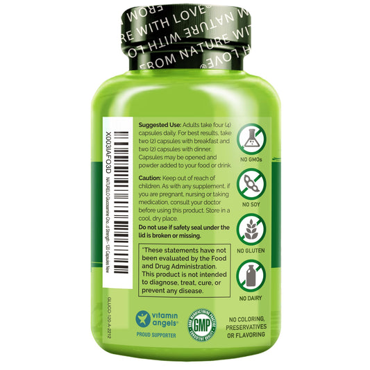 Glucosamine Chondroitin MSM capsules in Naturelo bottle