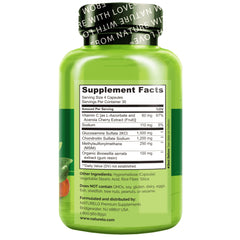 Boswellia and Organic Vitamin C ingredients highlighted
