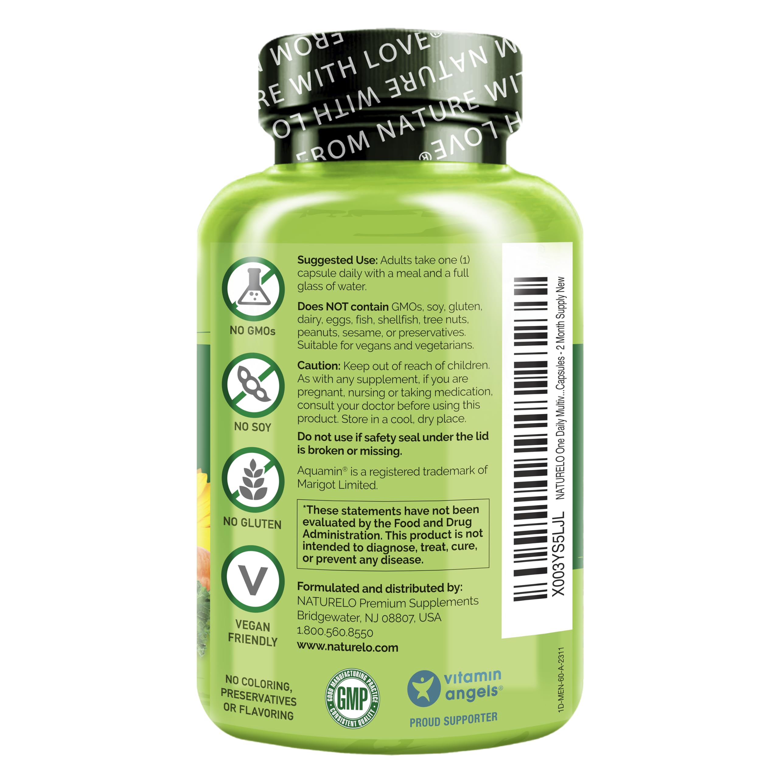 GMP manufacturing and vegan formulation badge