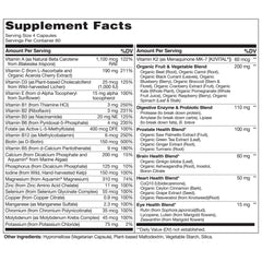 Capsules of NATURELO multivitamin for men (vegan)