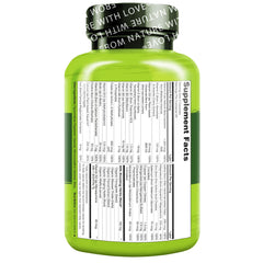 Naturelo Postnatal Multivitamin capsules close-up, plant-based nutrients.
