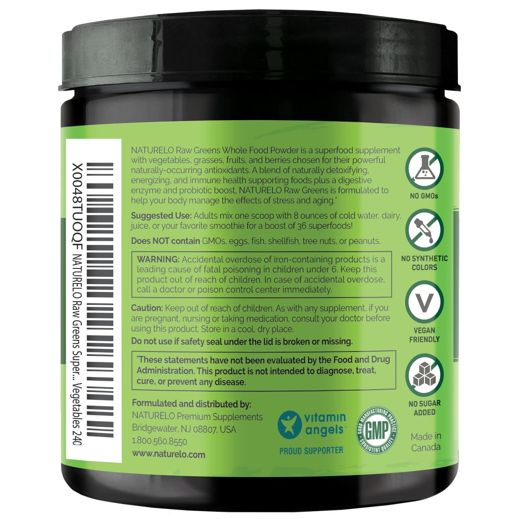 Serving suggestion of NATURELO Raw Greens Powder 240g Mixed Berry