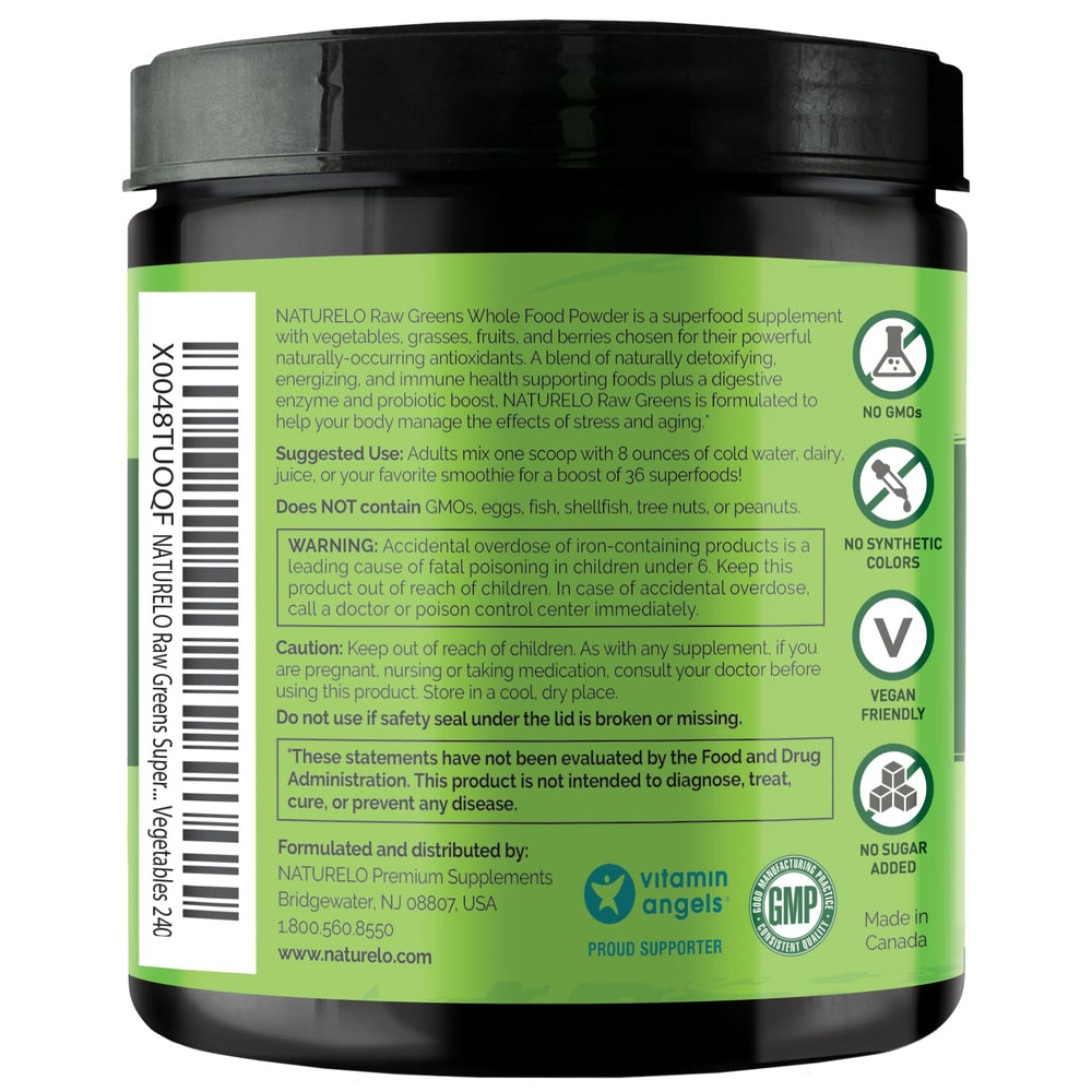 Serving suggestion of NATURELO Raw Greens Powder 240g Mixed Berry