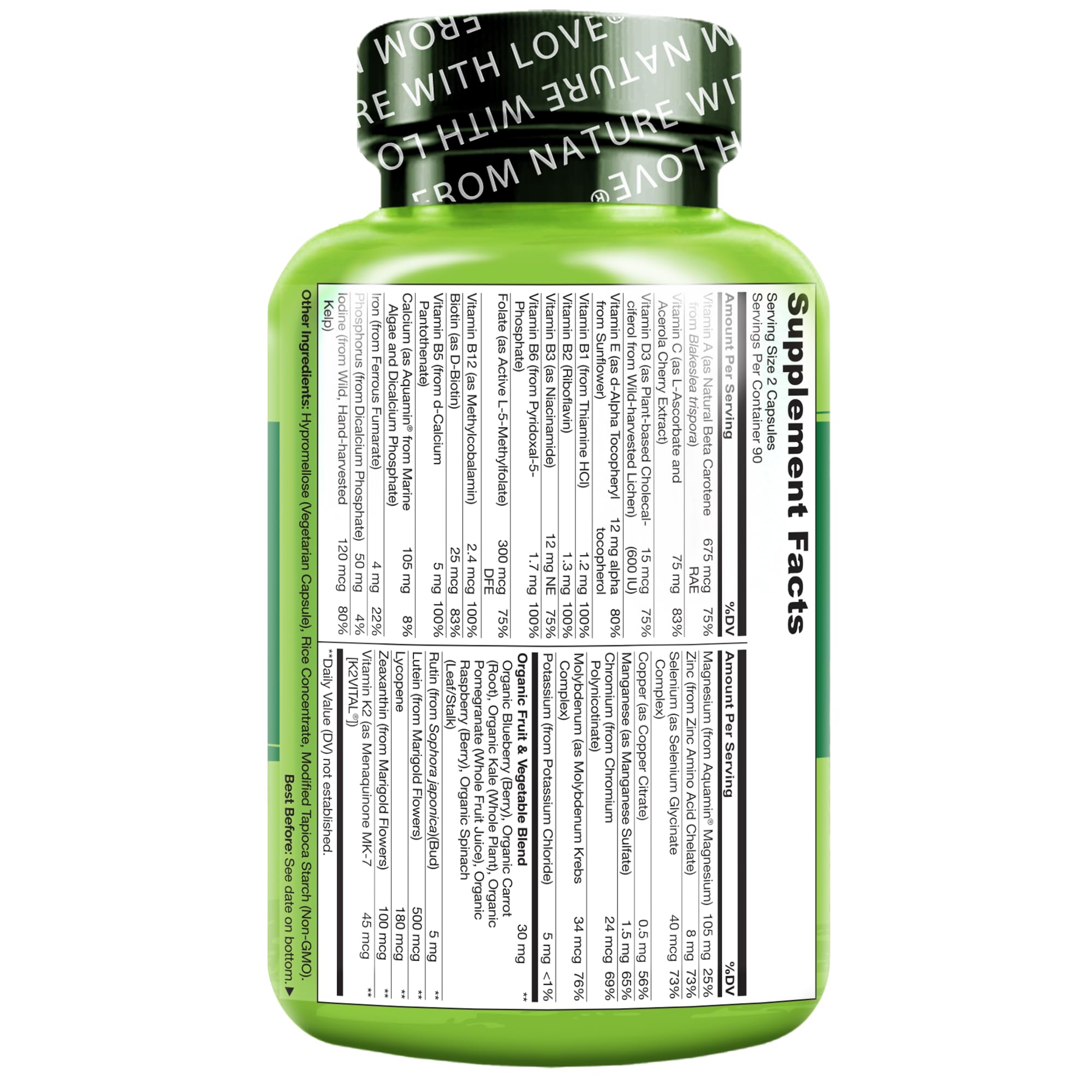 Allergen-free formula: gluten, dairy, and soy-free teen multivitamin