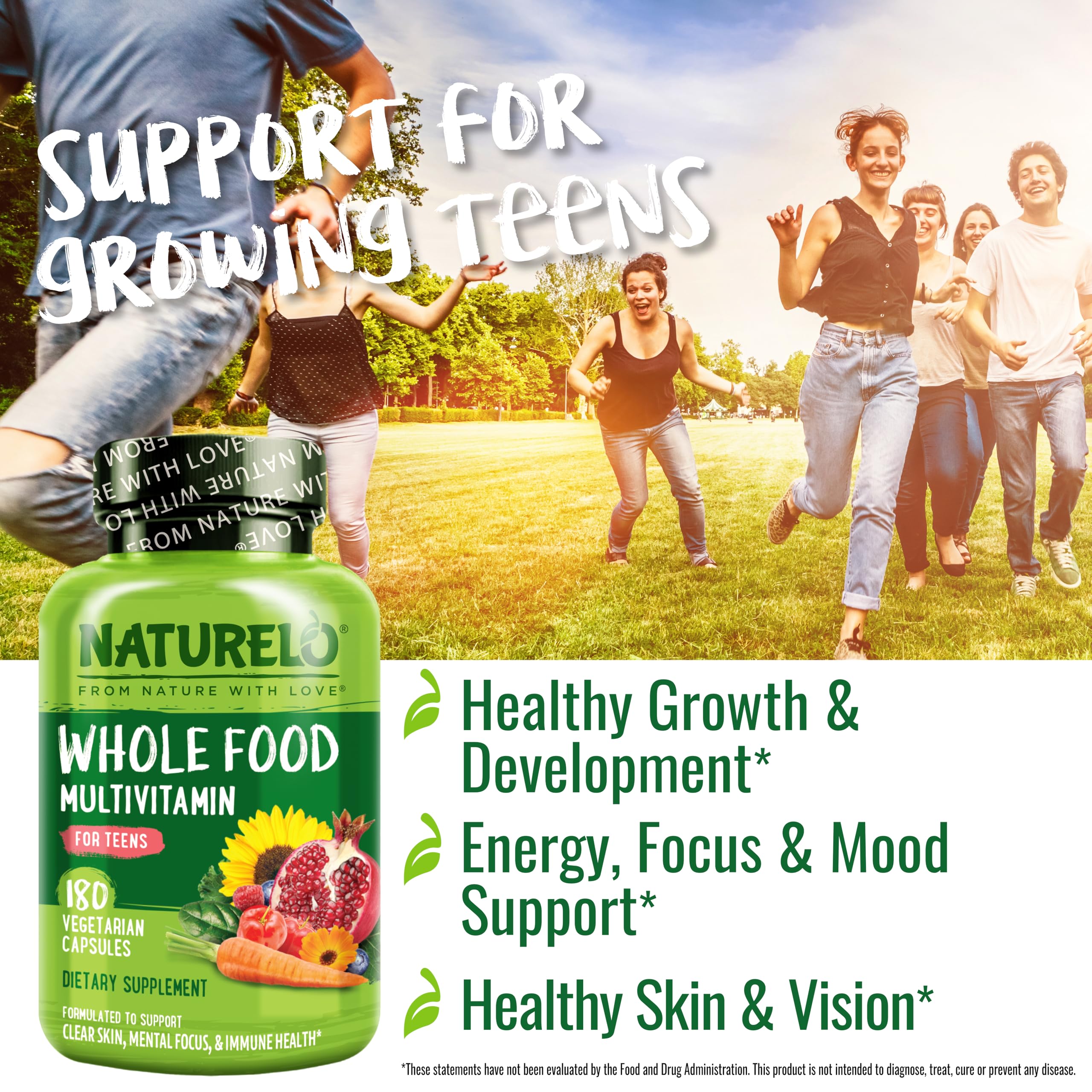 Vitamin D3 from lichen and Vitamin E from sunflower in teen formula