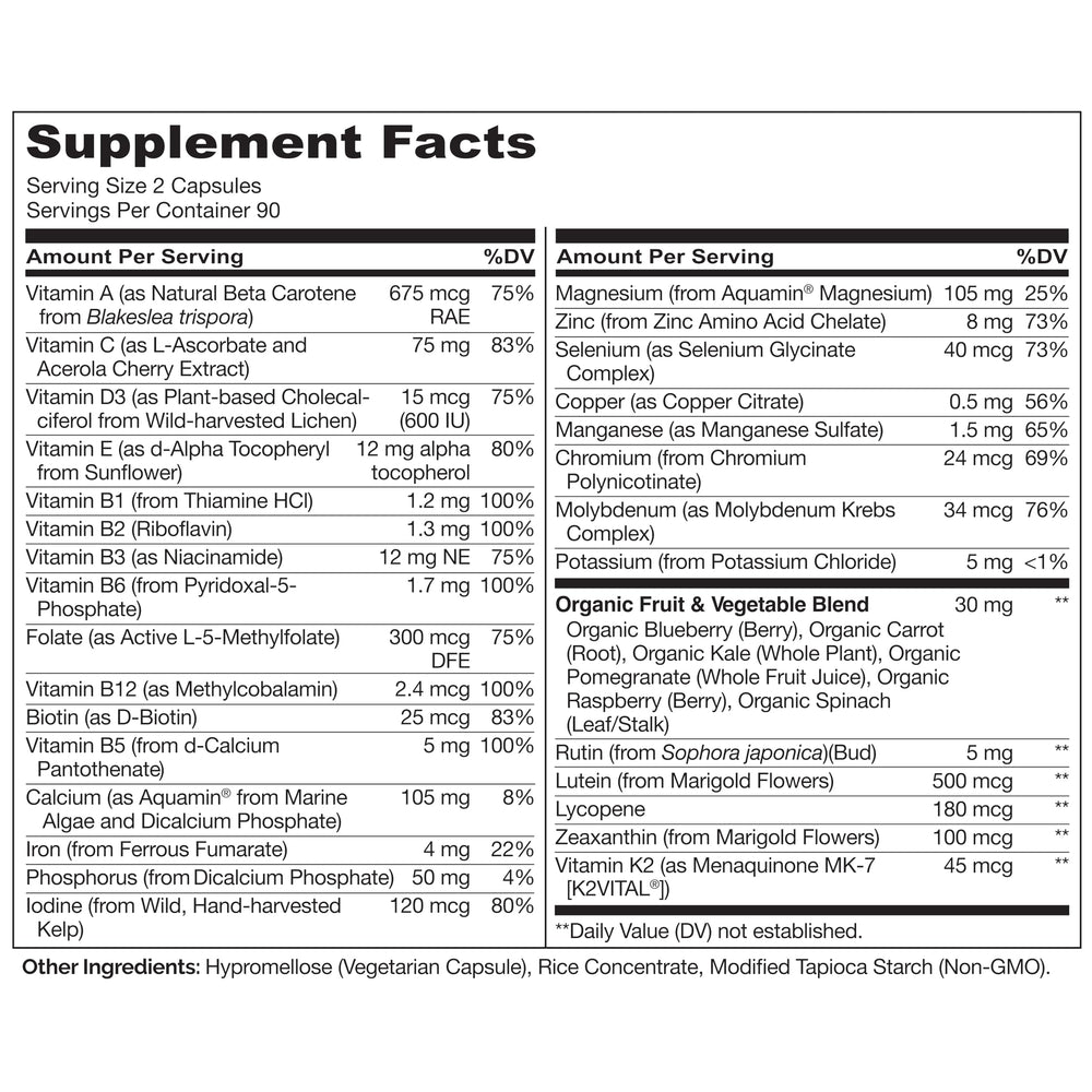 NATURELO teen multivitamin for girls aged 12-17