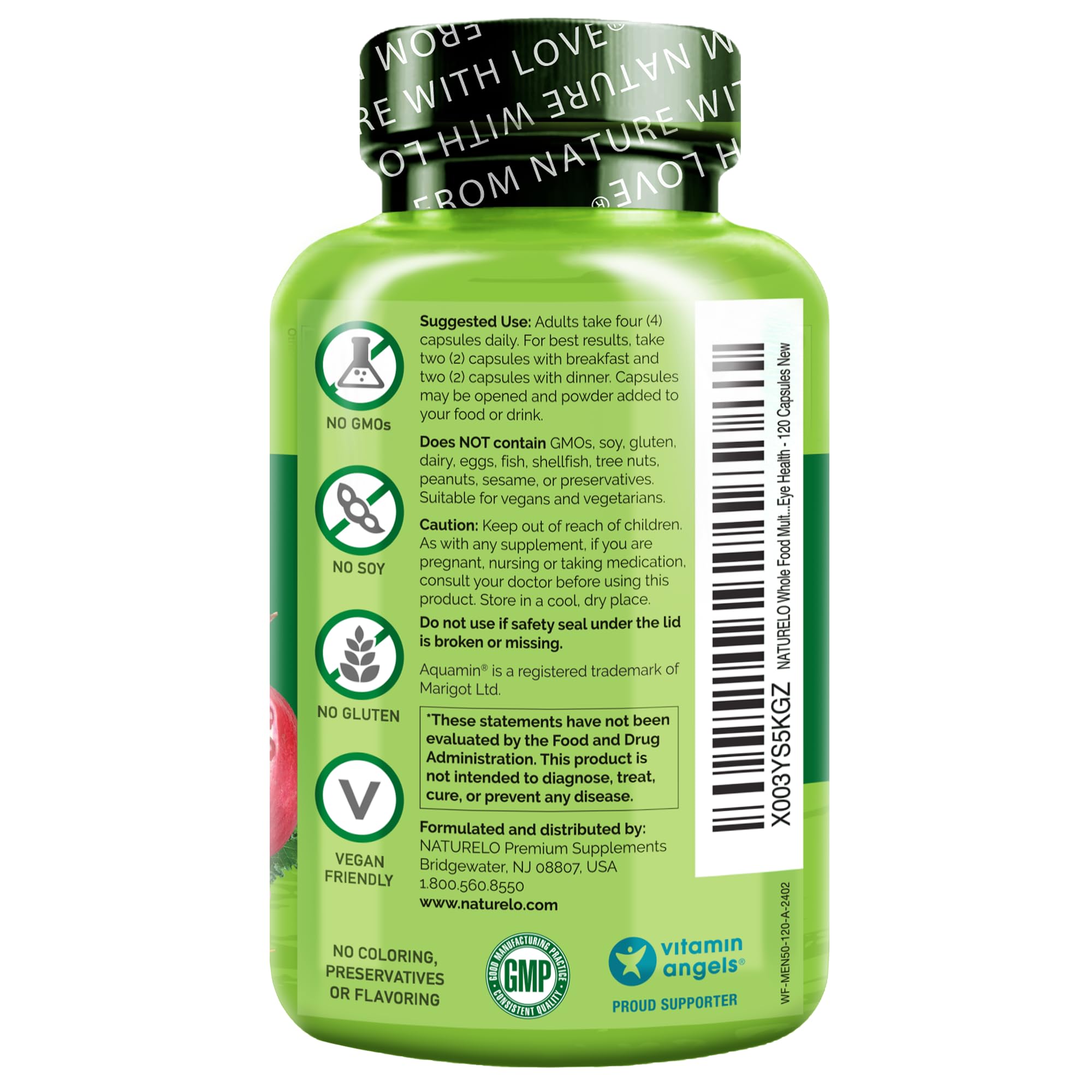 Naturelo turmeric, green tea and ginseng image signals antioxidant support.