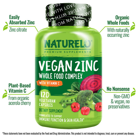 Zinc brown rice chelate with vitamin C from organic acerola cherry