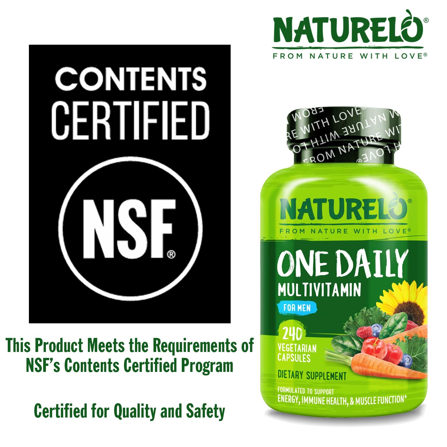 Naturelo vitamin D3 from lichen source emphasizing plant-based vitamin D.