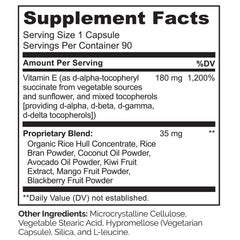 Graphic illustrating natural mixed tocopherols from organic sources