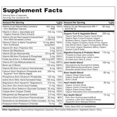 Calcium and minerals from marine algae in the formula