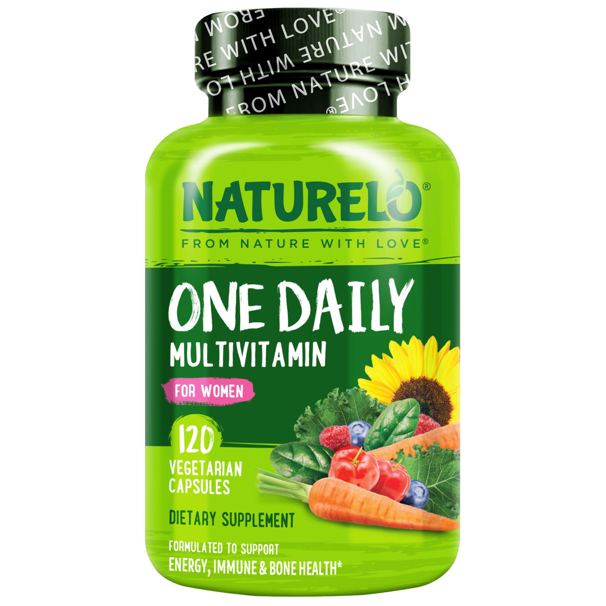 NATURELO One Daily Multivitamin for Women bottle and label
