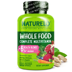 NATURELO Whole Food Multivitamin for Women bottle front label
