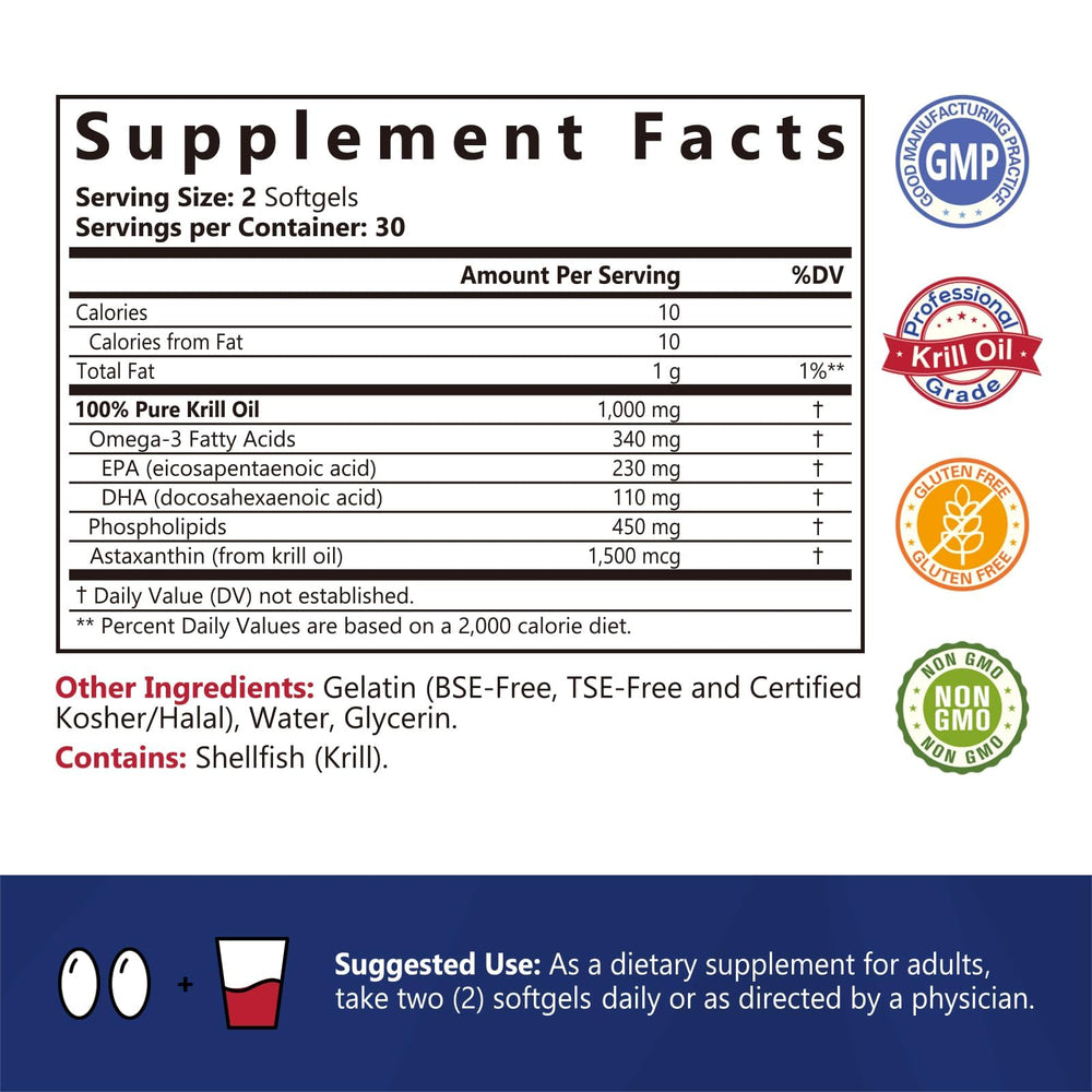 NatureMyst Antarctic Krill Oil bottle back label