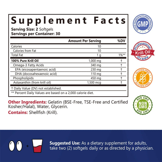 NatureMyst Antarctic Krill Oil bottle back label