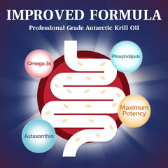 Close-up of NatureMyst Krill Oil softgels