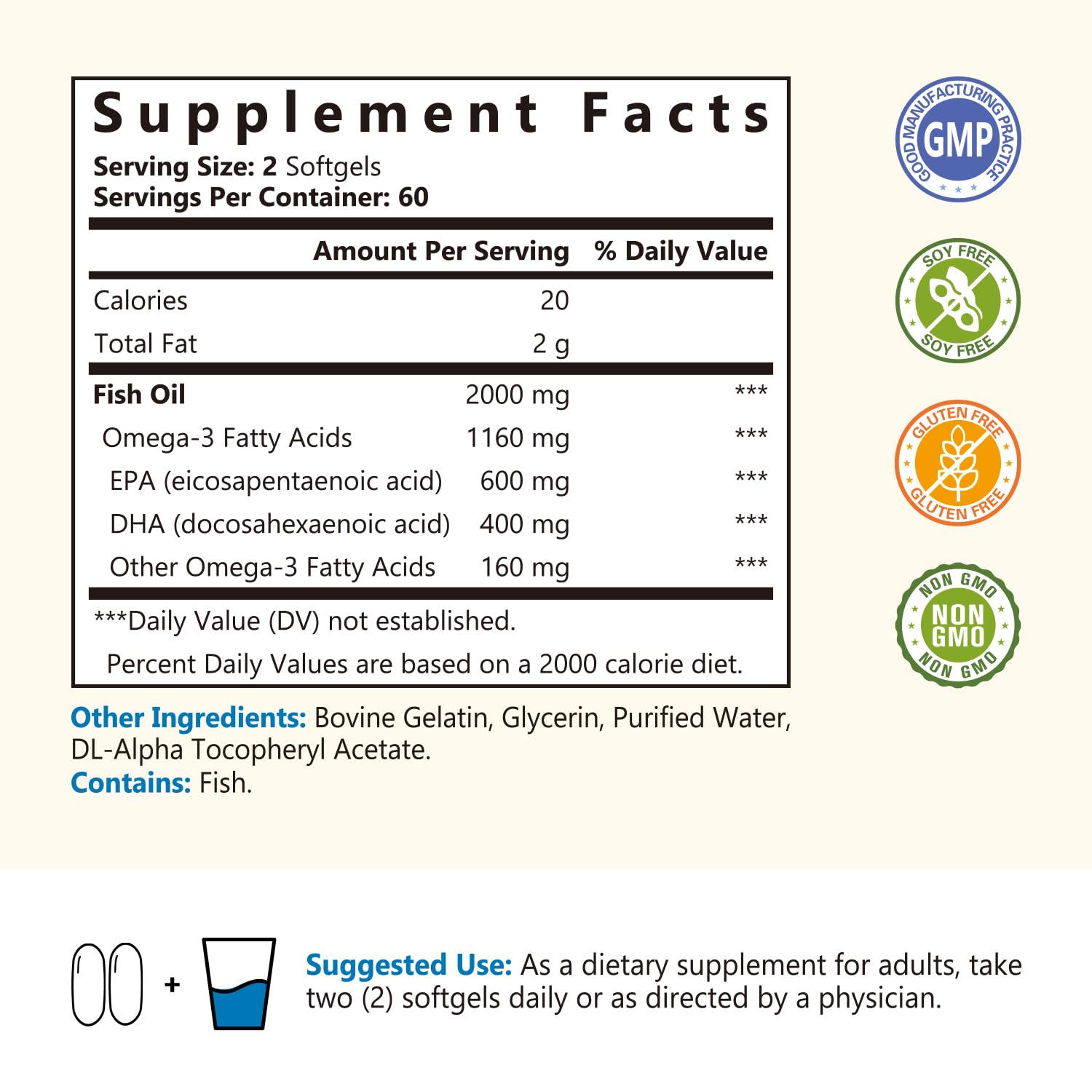 Graphic highlighting EPA and DHA amounts in NatureMyst Omega-3