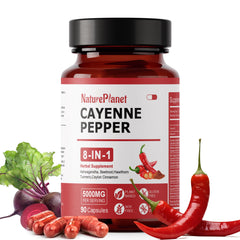 NaturePlanet Cayenne Pepper Capsules main product image