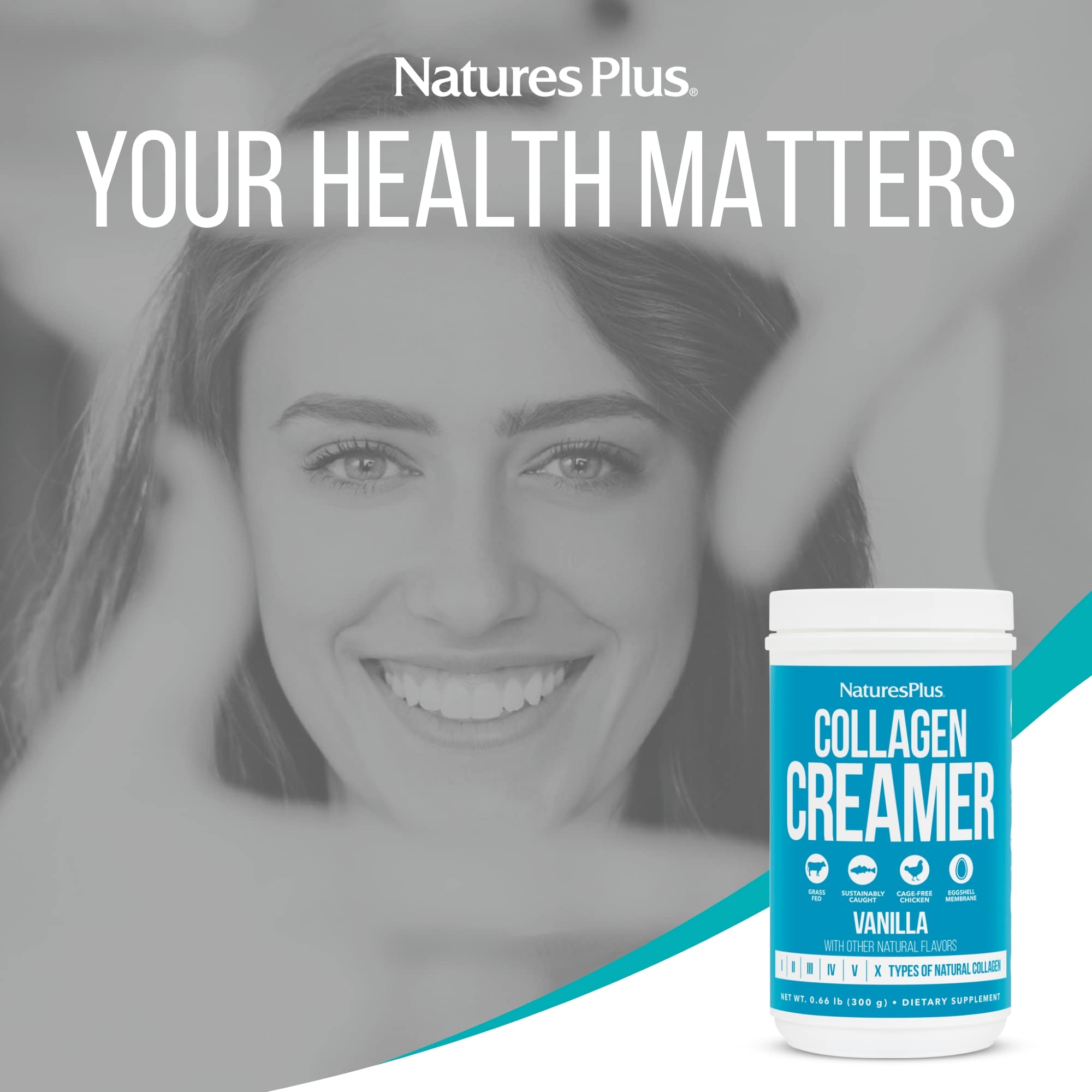 Packaging image of NaturePlus Collagen Creamer Vanilla 0.66 lb