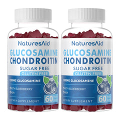 Front view of Natures Aid Glucosamine Chondroitin Gummies 2-pack