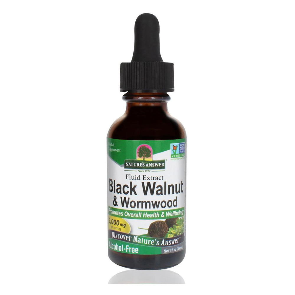 Nature's Answer Black Walnut & Wormwood Extract bottle - 1 oz (30 mL), liquid, 200 mg