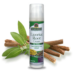 Nature's Answer Licorice Root Cream bottle closeup highlights premium packaging and clean formula.