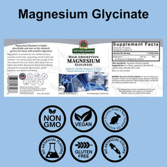 Close-up of magnesium glycinate capsules