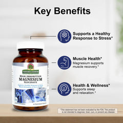 Vegan icon on Nature's Answer Magnesium Glycinate packaging