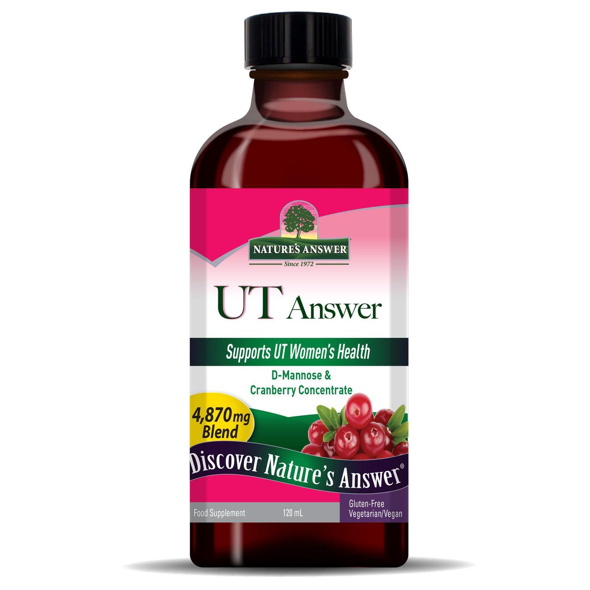Nature's Answer UT Answer Cranberry & D-Mannose Urinary Tract Support 4oz bottle