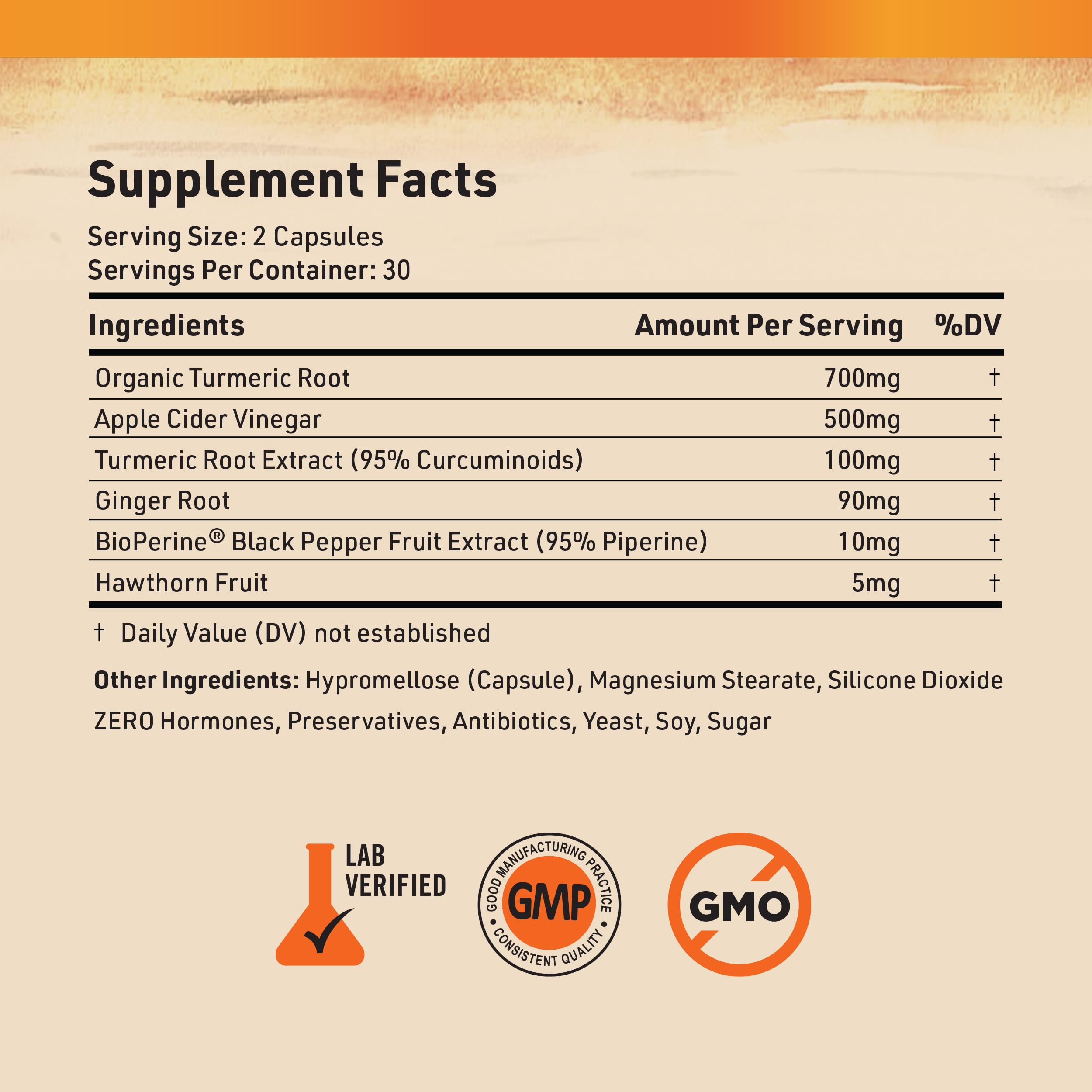 Apple Cider Vinegar powder with BioPerine for absorption