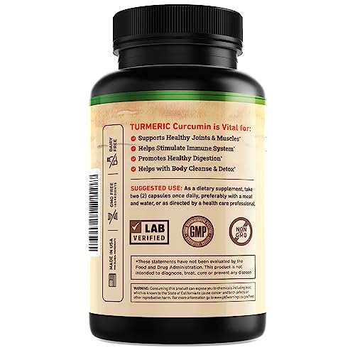 Front view of Nature's Base Turmeric & Ginger bottle with label