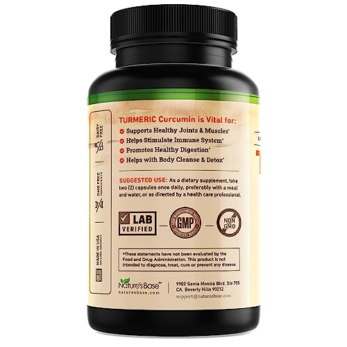 Turmeric root and ginger ingredients illustration for Nature's Base supplement