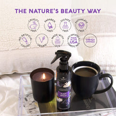 Calming scent notes: vanilla, lavender, chamomile, citrus