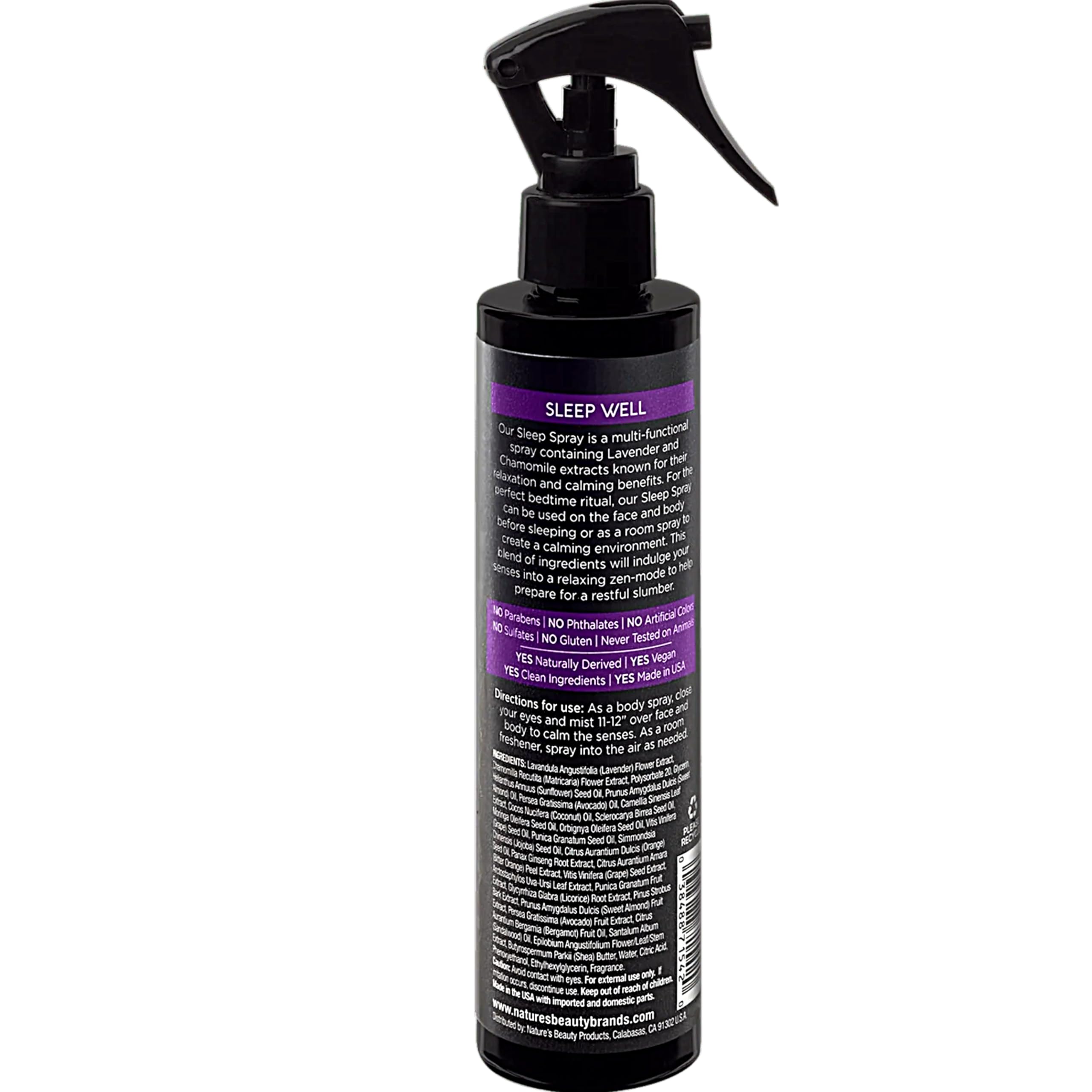 Multipurpose spray for room, pillow, face and body