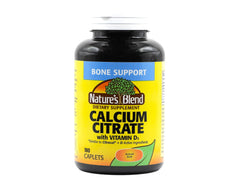 Nature's Blend Calcium Citrate with D3 100 Cplts bottle