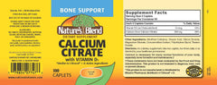 Calcium citrate with vitamin D3 tablets close-up