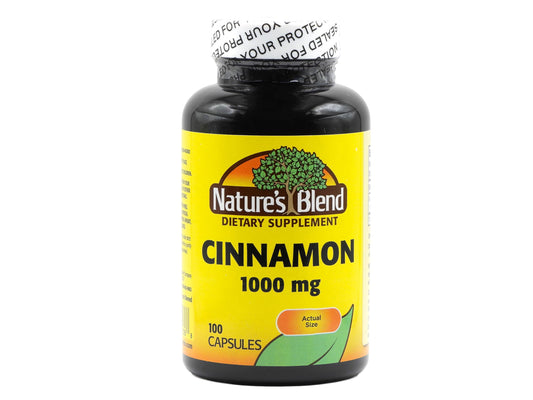 Nature's Blend Cinnamon 1,000 mg 100 Caps bottle front view