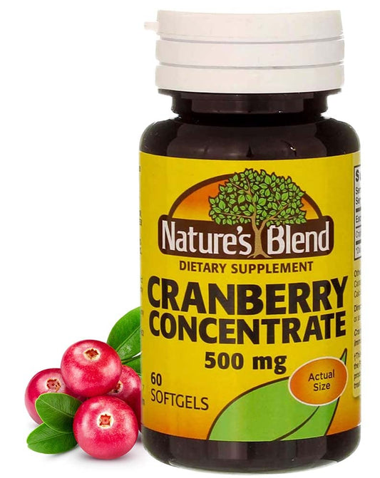 Close-up of Cranberry Concentrate softgel capsules