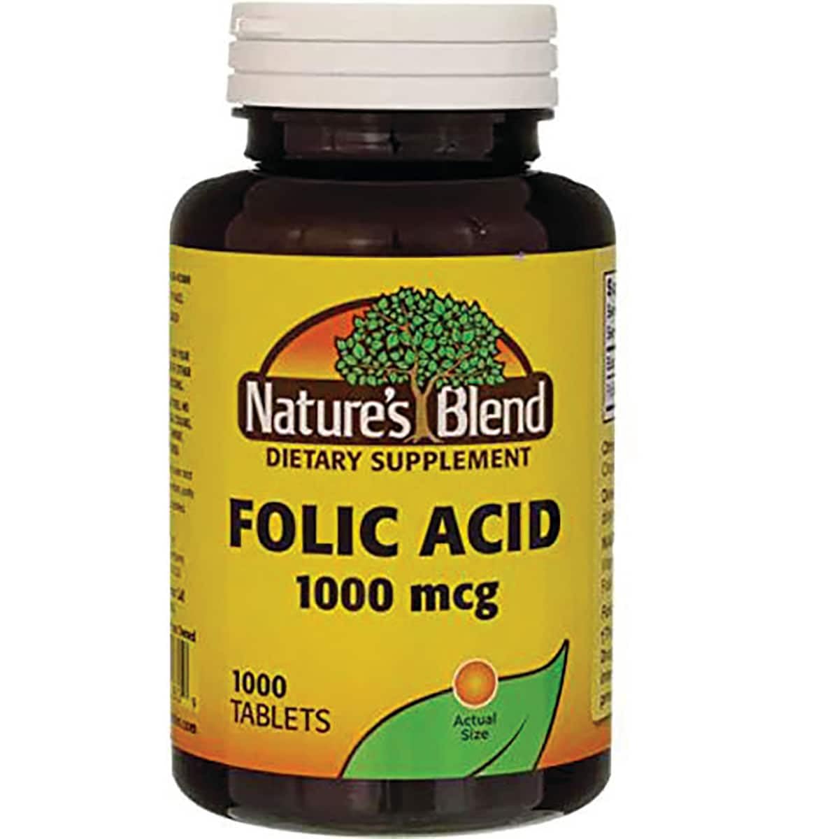 Nature's Blend Folic Acid 1000 mcg bottle