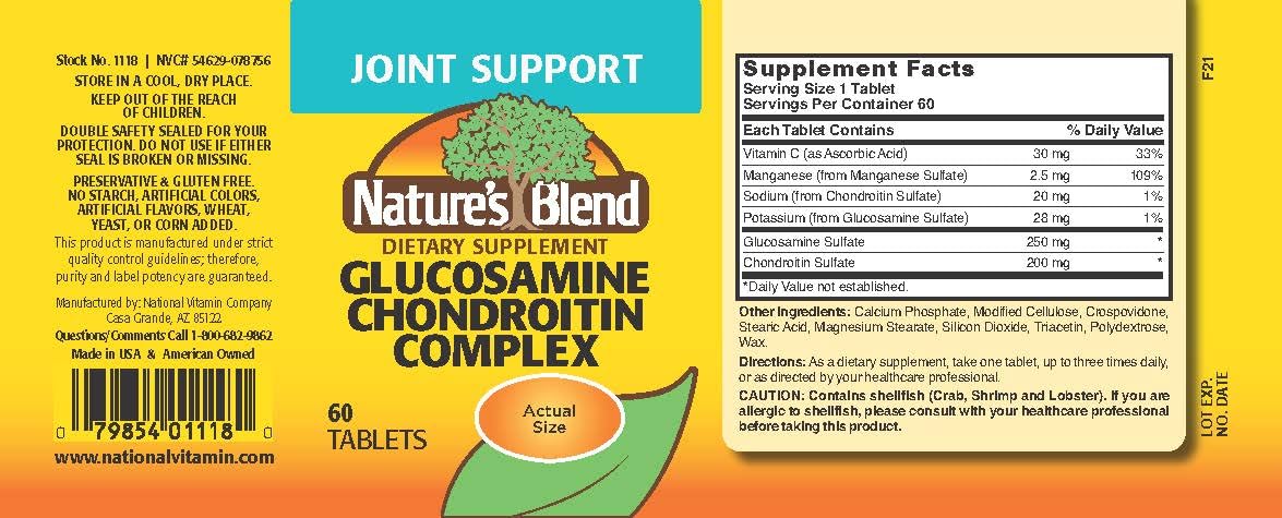 Glucosamine Chondroitin Complex tablets close-up